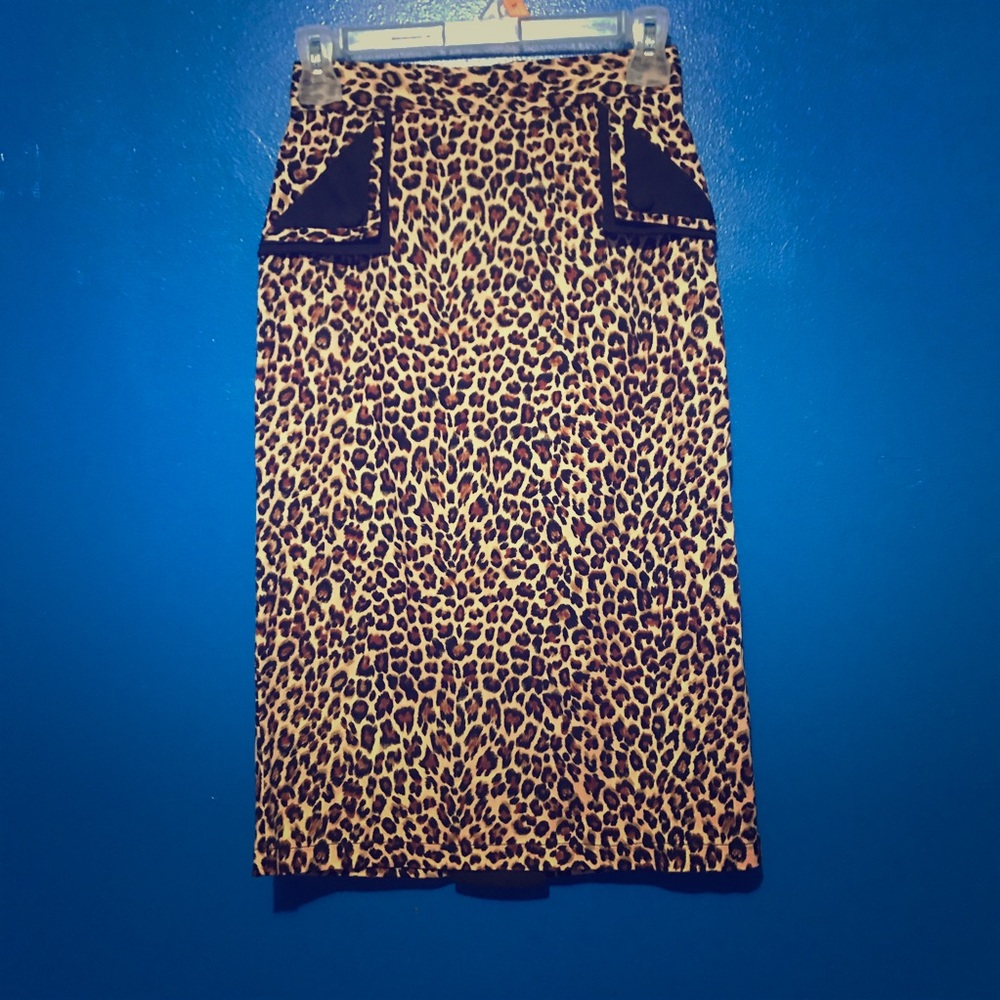 Leopard/cheetah print pinup pencil skirt